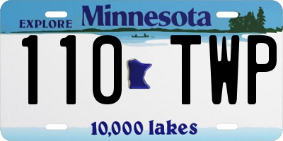 MN license plate 110TWP