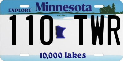 MN license plate 110TWR