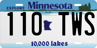 MN license plate 110TWS