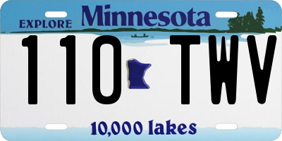 MN license plate 110TWV