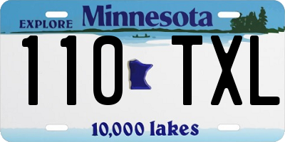 MN license plate 110TXL