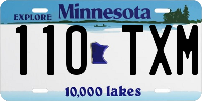 MN license plate 110TXM
