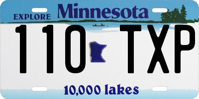 MN license plate 110TXP