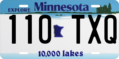 MN license plate 110TXQ