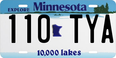 MN license plate 110TYA