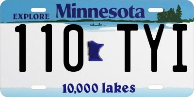 MN license plate 110TYI