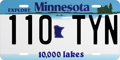 MN license plate 110TYN