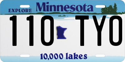 MN license plate 110TYO