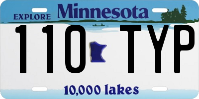 MN license plate 110TYP