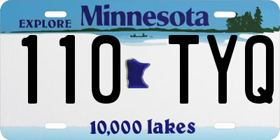 MN license plate 110TYQ