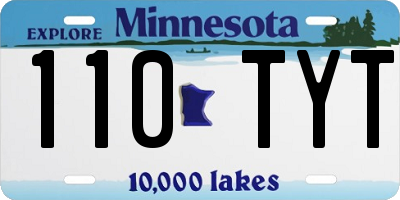 MN license plate 110TYT