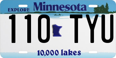 MN license plate 110TYU