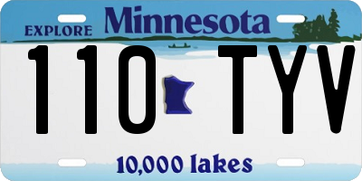 MN license plate 110TYV