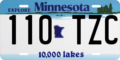 MN license plate 110TZC