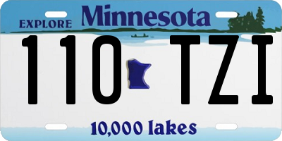 MN license plate 110TZI