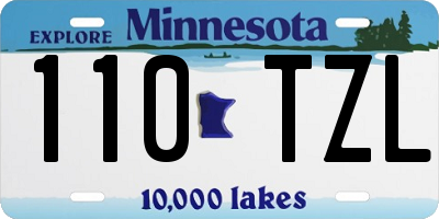 MN license plate 110TZL