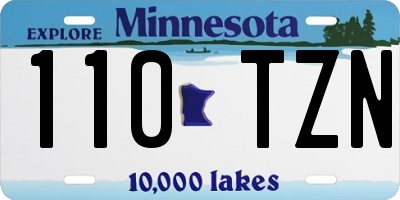 MN license plate 110TZN