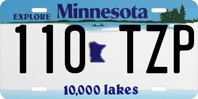 MN license plate 110TZP