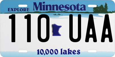 MN license plate 110UAA