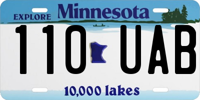 MN license plate 110UAB