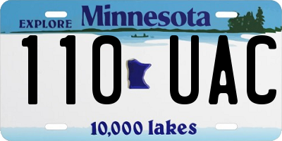 MN license plate 110UAC