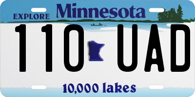 MN license plate 110UAD