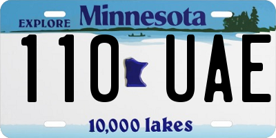 MN license plate 110UAE