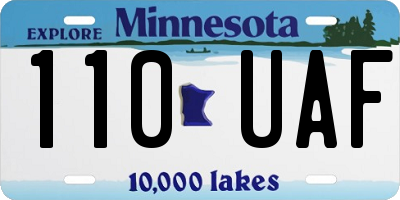 MN license plate 110UAF