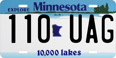 MN license plate 110UAG