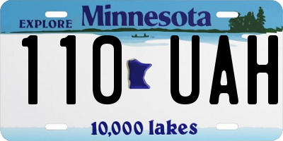 MN license plate 110UAH