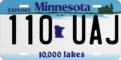 MN license plate 110UAJ