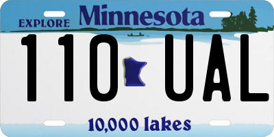 MN license plate 110UAL
