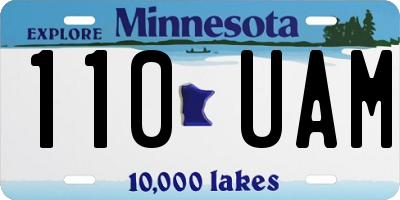 MN license plate 110UAM