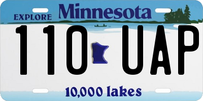 MN license plate 110UAP