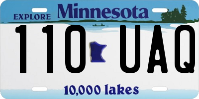 MN license plate 110UAQ