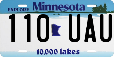 MN license plate 110UAU
