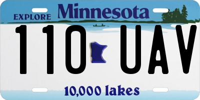 MN license plate 110UAV