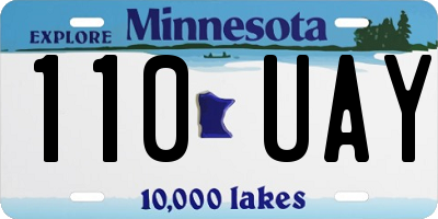 MN license plate 110UAY