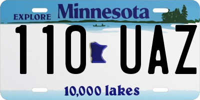 MN license plate 110UAZ