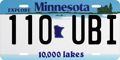 MN license plate 110UBI