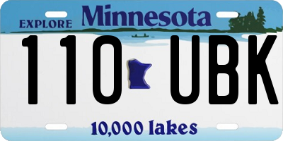 MN license plate 110UBK
