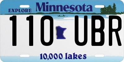 MN license plate 110UBR