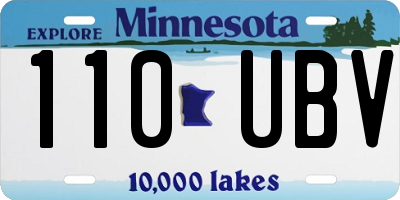 MN license plate 110UBV