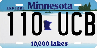 MN license plate 110UCB