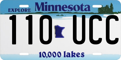 MN license plate 110UCC
