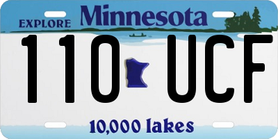 MN license plate 110UCF