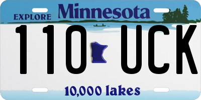 MN license plate 110UCK