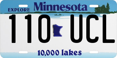 MN license plate 110UCL