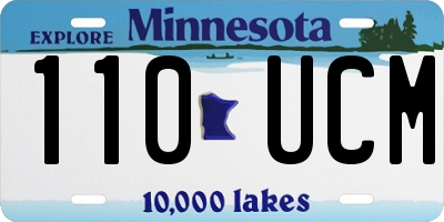 MN license plate 110UCM