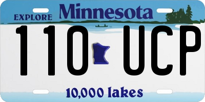 MN license plate 110UCP